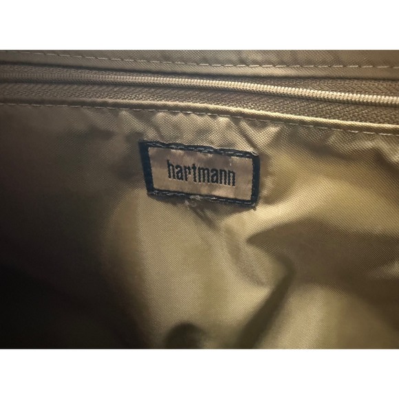 Hartmann Tweed Leather Briefcase Messenger Laptop Travel Carry On Bag - Picture 12 of 16